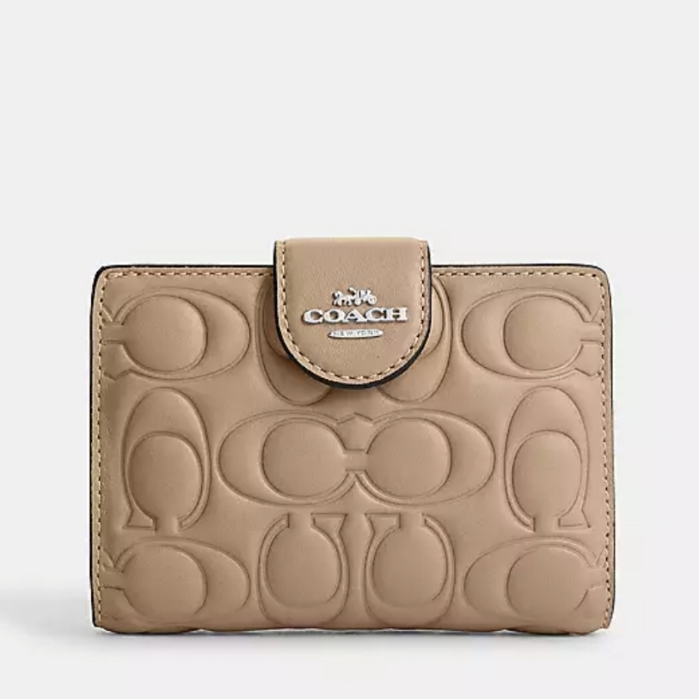 Coach  Medium Corner Zip Wallet In Signature Leather